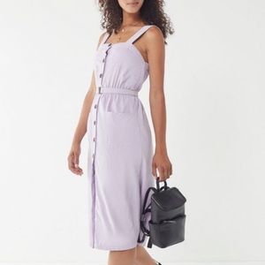 Urban Outfitters Button Down Corduroy Midi Dress Lilac S